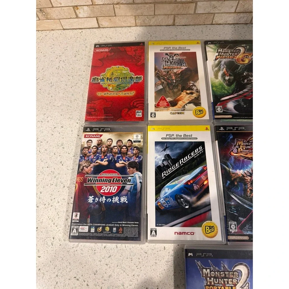 Lot of 9 Japanese PSP Games Monster Hunter Portable 2nd 2nd G 3rd Ridge Racers